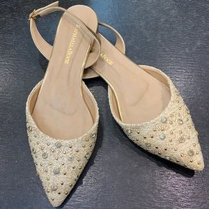 RAPHAELLA BOOZ Jardim Studded Pointed Toe Flat